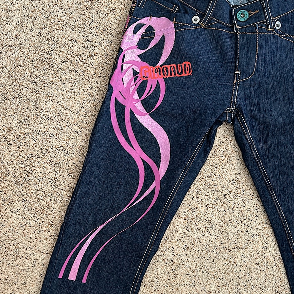 Marithe Francois Girbaud Vtg Dark Blue Stretch Denim Jeans Pants **Size 28**🌸🌸 - Picture 5 of 7